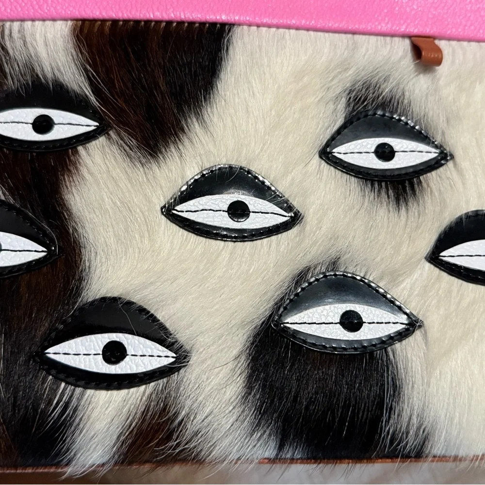 Min & Mon Pink and Brown Eye-Patterned Bag, and octopus keychain - Picture 11 of 13